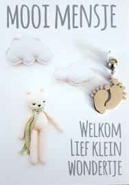 MOOI MENS KAARTJE- WELKOM LIEF KLEIN WONDERTJE MEDIUM KAART