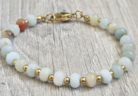 AMAZONIET WITH A TOUCH OF GOLD /SILVER