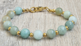 AMAZONIET WITH A TOUCH OF GOLD /SILVER