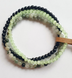 SET 3 ARMBANDJES NATUURSTEEN