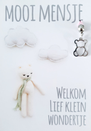 MOOI MENS KAARTJE- WELKOM LIEF KLEIN WONDERTJE MEDIUM KAART