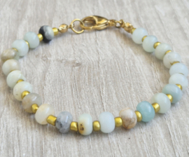 AMAZONIET WITH A TOUCH OF GOLD /SILVER