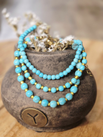 TURKOISE MET EEN TOUCH OF GOLD/ SILVER