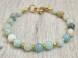 AMAZONIET WITH A TOUCH OF GOLD /SILVER