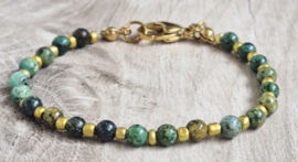 AFRIKAANS TURQUOISE WITH A TOUCH OF GOLD / SILVER