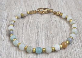 AMAZONIET WITH A TOUCH OF GOLD /SILVER