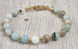 AMAZONIET WITH A TOUCH OF GOLD /SILVER