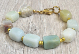 AMAZONIET WITH A TOUCH OF GOLD /SILVER