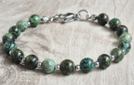 AFRIKAANS TURQUOISE WITH A TOUCH OF GOLD / SILVER