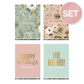 Set kaarten 'Happy holidays' (4 st.)