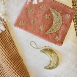 Velvet pouch 'Moon & stars'