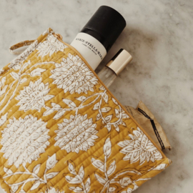 Pouch blockprint mustard