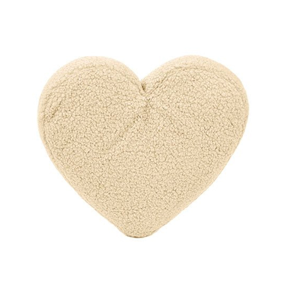 Kussen 'Hart' beige