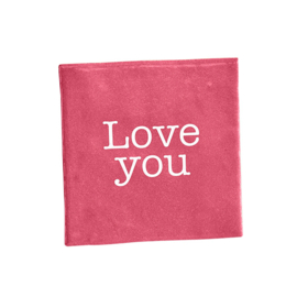 Tegeltje met tekst 'Love you'