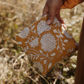 Tote bag blockprint mustard