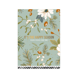 Set kaarten 'Happy holidays' (4 st.)