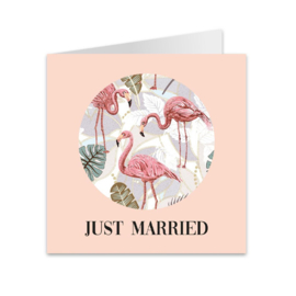 Wenskaart jungle 'Just married'