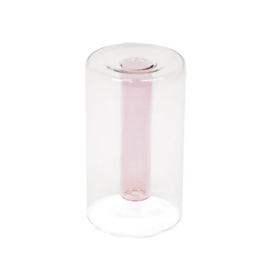 Glazen vaas 'Tube' roze