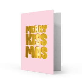 Kerstkaart 'Merry Kiss Mas'