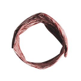 onze Behandeling Verspilling Haarband met elastiek zebraprint rood roze | Nanaa's
