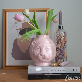 Fleskandelaar droogbloemen lilac