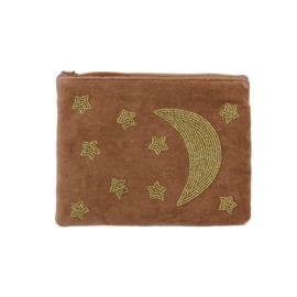 Velvet pouch 'Moon & stars'