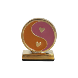 Kaarthouder 'Yinyang' oranje lila