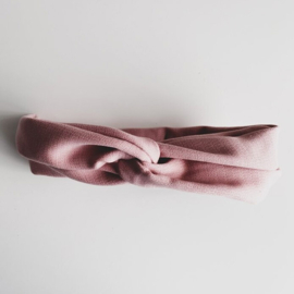 Haarband met ijzerdraad oud roze