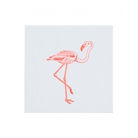 Letterpers kaart 'Flamingo'