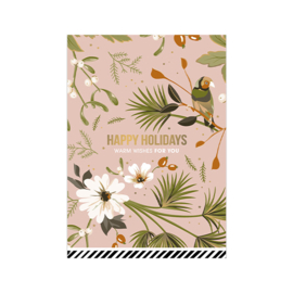 Set kaarten 'Happy holidays' (4 st.)