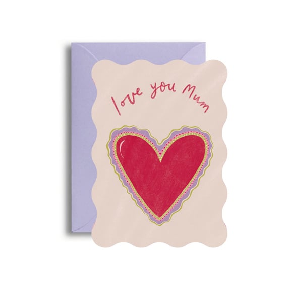 Wenskaart stans 'Love you mum'