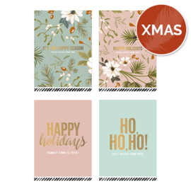 Set kaarten 'Happy holidays' (4 st.)