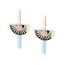 Oorbellen plastiek 'ArtDeco String'