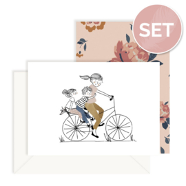 Set kaarten 'Flower mom' (2 st.)