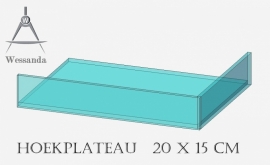 Hoekplateau 20x15x3,5cm Versie A