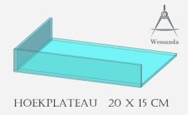 Hoekplateau 20x15x3,5cm Versie B