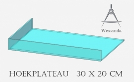 Hoekplateau 20x30x3,5cm Versie B