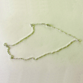 Zilveren ketting met kleine en grote schakels (42,5 cm)