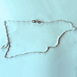 Zilveren ketting met gedraaide schakels (41 cm)