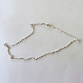 Zilveren ketting met kleine en grote schakels (42,5 cm)