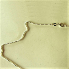 Zilveren ketting met balletjes-schakels (43 cm)