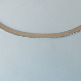 Verzilverde halsketting (45 cm)