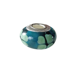 Muranoglas en zilver in blauw met groen