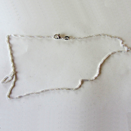 Zilveren ketting met gedraaide schakels (41 cm)