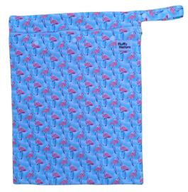 Wetbag mit integriertem Wäschenetz - Flamingo