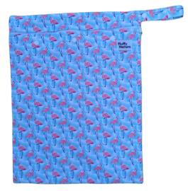 Fluffy Nature Wetbag met Wasnet - Flamingo