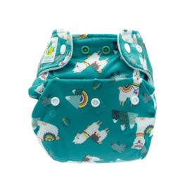 Doodush onesize Überhose - Doppeltes PUL - Turquoise Lamas