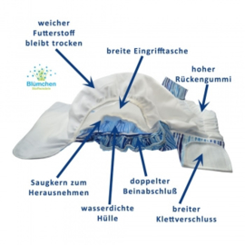 Blümchen Kinder/Volwassen luier Bosdieren (XS)