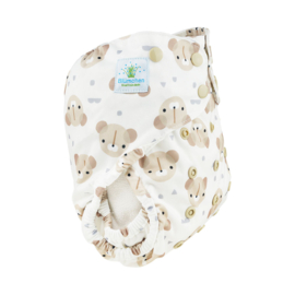 Blümchen 2in1 ECO Shell drukknoop - Cozy Teddy