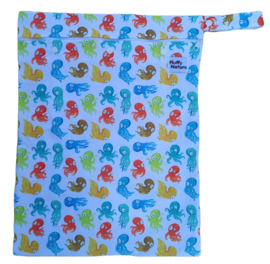 Fluffy Nature Wetbag met Wasnet - Colorful Octopus